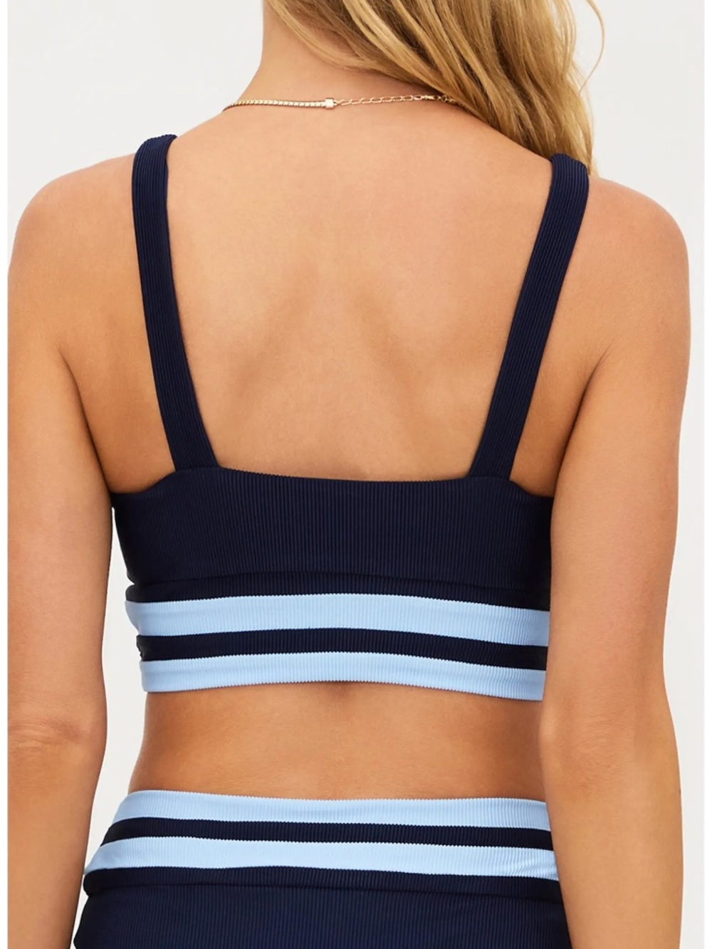 Beach Riot Kaida Colorblock Bikini Top Blue Medium - Picture 7 of 7